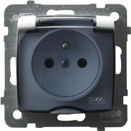 Ospel Gniazdo Karo bryzgoszczelne z uziemieniem wieczko dymne biały (GPH-1SZ/m/00/d)