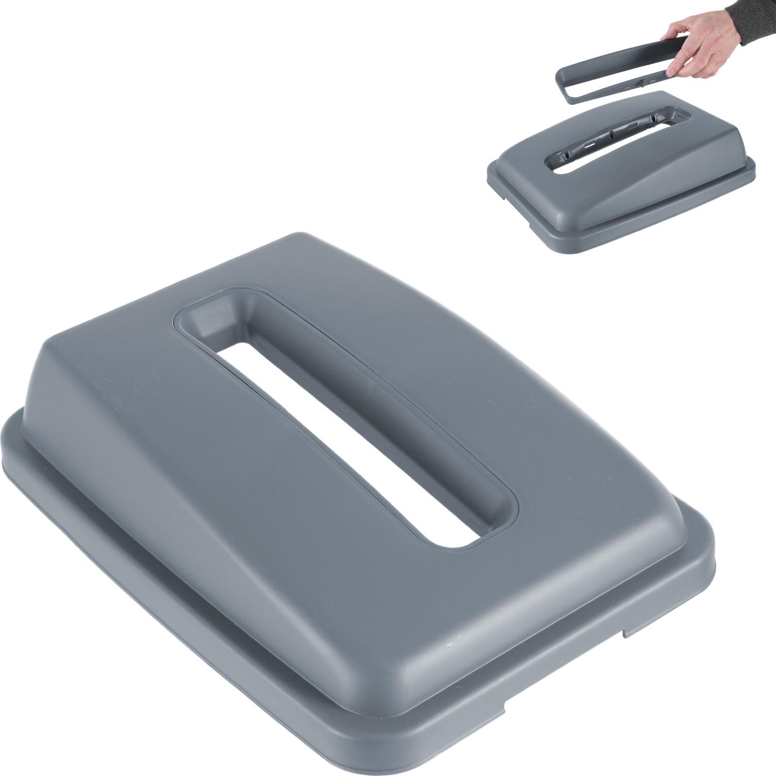 Kosz na śmieci Amer Box pokrywa do kosza szary (691144)