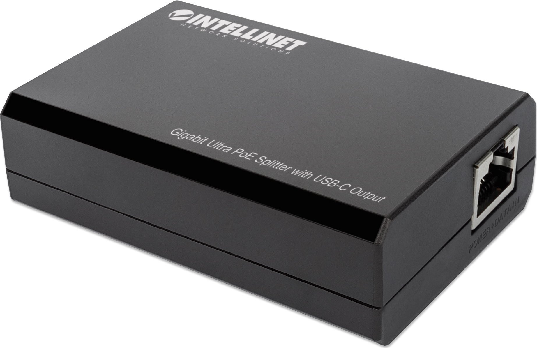 Intellinet PoE Splitter with USB-C Output, PoE++ / 4PPoE, Gigabit Ultra, IEEE 802.3bt, RJ45 In and Out Ports, Up to 45 W USB-C Output Port, IEEE 802.3