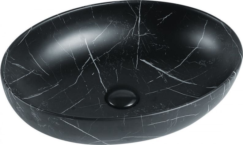 Umywalka Mexen Mexen Orsola umywalka nablatowa 52 x 39 cm czarny kamień - 21365271
