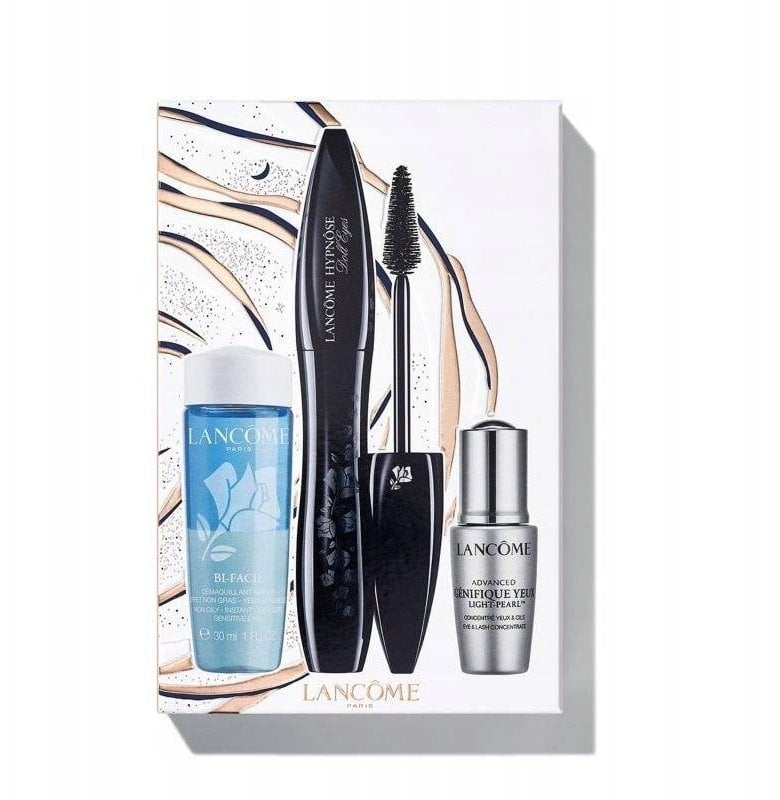 Set Lancome: Hypnose Doll Eyes, Volumizing, Mascara, 01, So Black, 6.5 ml + Advanced Genifique Yeux, Eye Serum, 5 ml + Bi-Facil, Makeup Remover Lotion