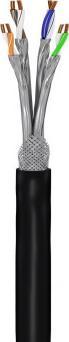 Goobay CAT 7 Kabel sieciowy zewnętrzny, miedź, S/FTP (PiMF), czarny 100m 52768