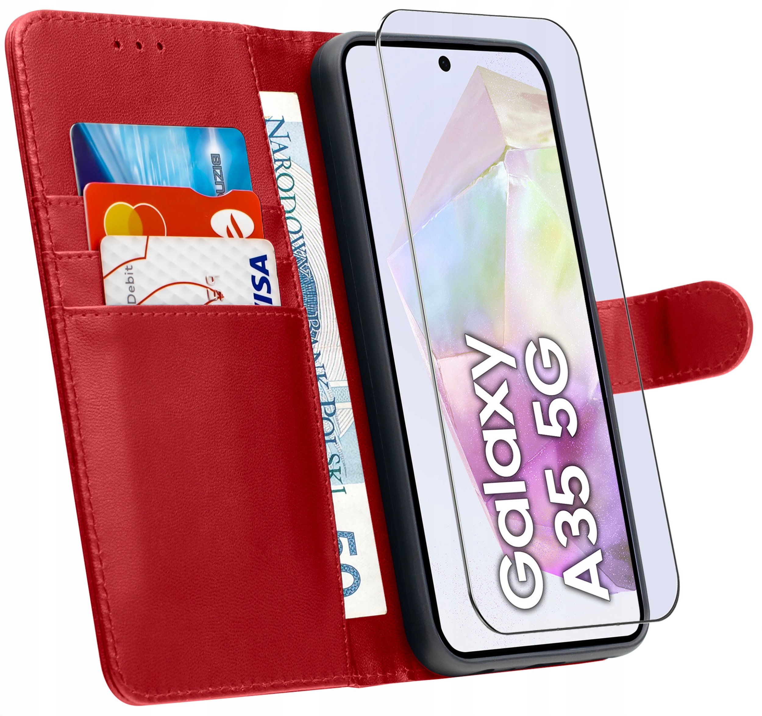ETUI do Samsung A35 5G | SKÓRZANE PORTFEL BOOK TOKRA CASE CLASSIC + SZKŁO