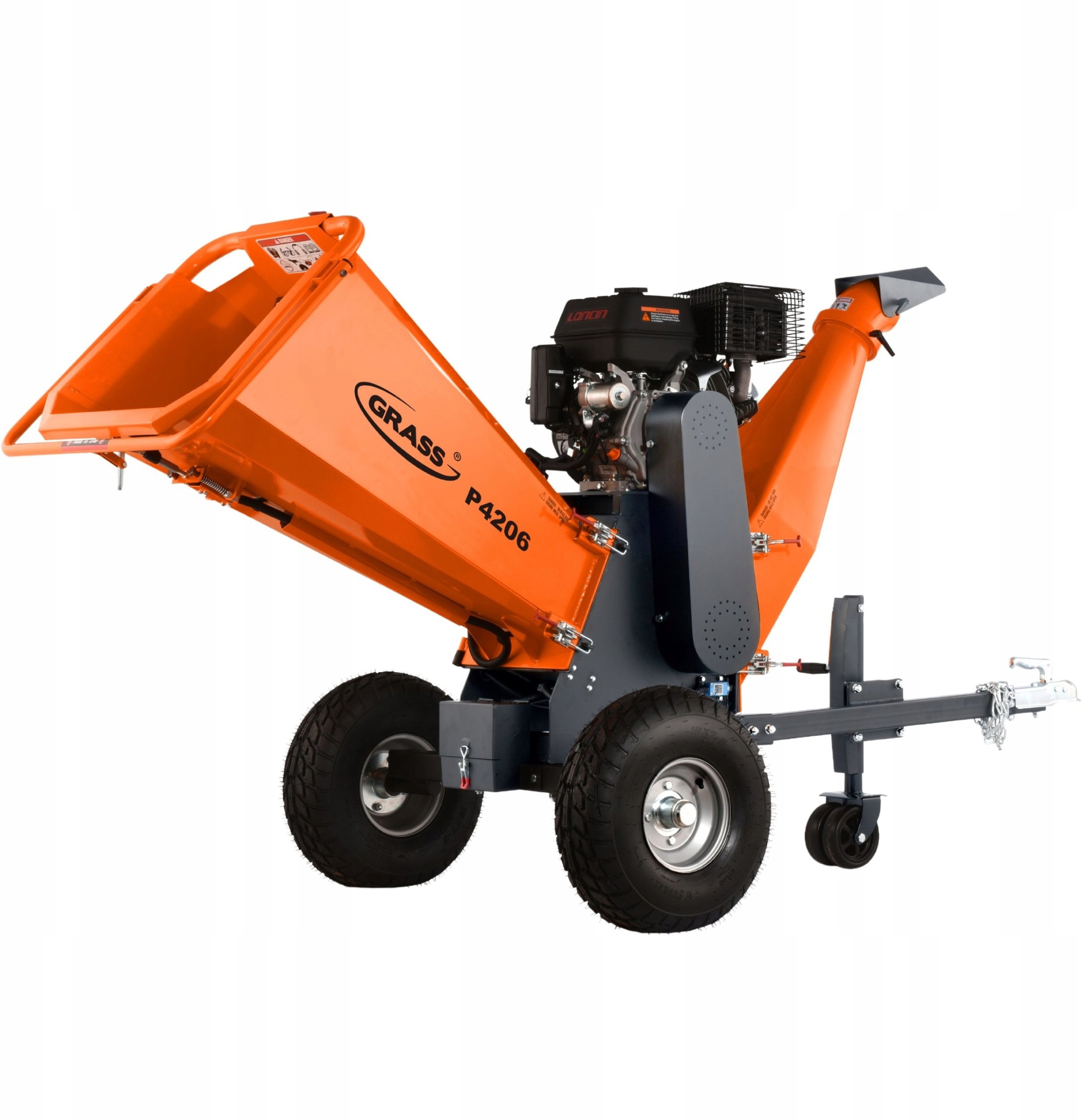 Rozdrabniacz rębak do gałęzi spalinowy Grass P4206 Loncin 15 km