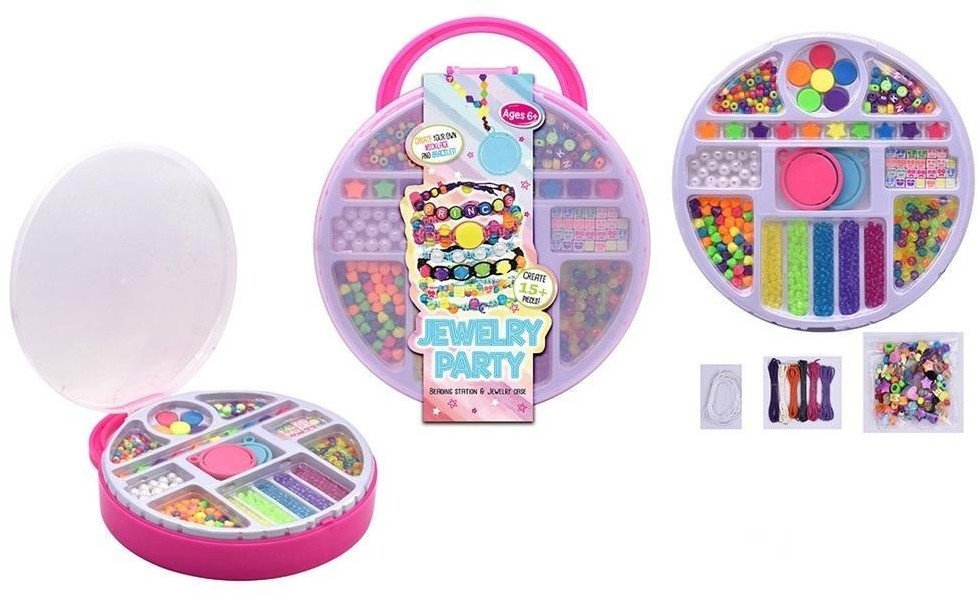 Zestaw koralików do robienia biżuterii w walizce