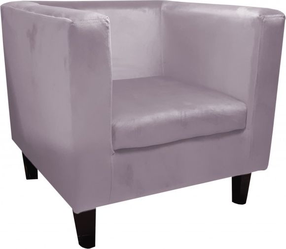 Atos Fotel GRON VELVET jasno różowy tapicerowany na czterech nóżkach ATOS