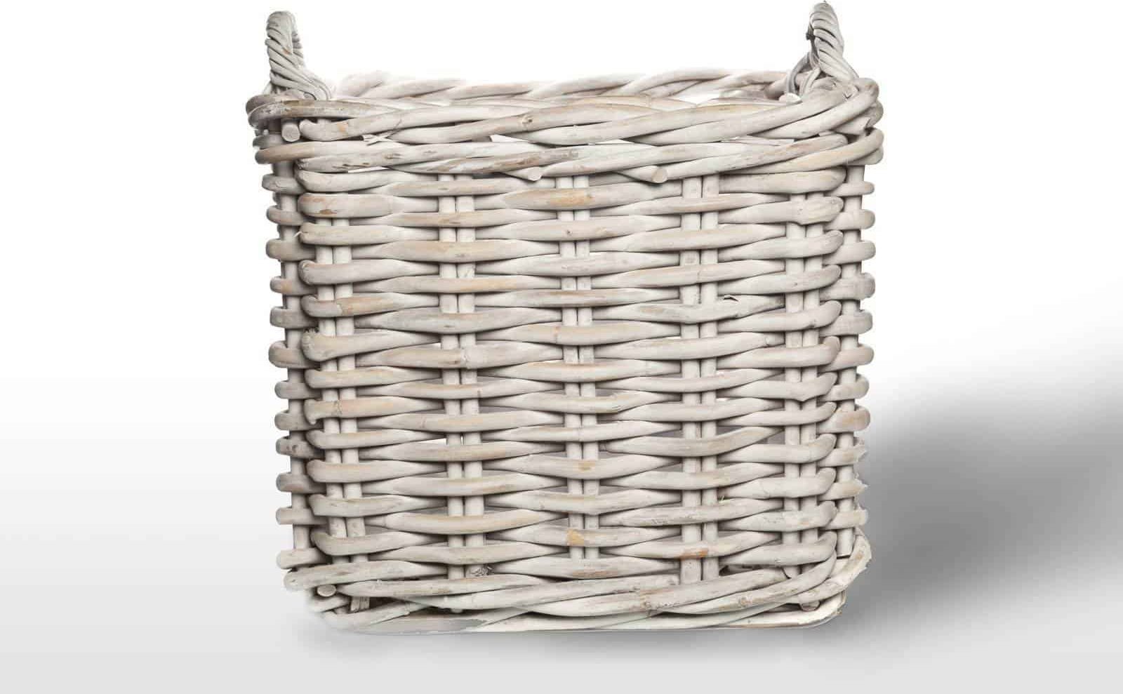 Kosz rattanowy Narbona Szary 65 cm