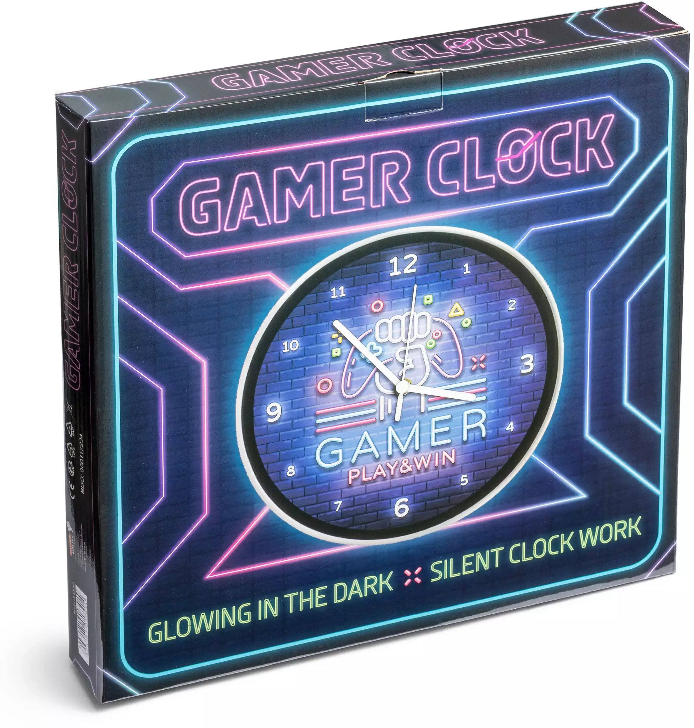 Gadget Master Zegar Ścienny dla Gracza - Świecący w Ciemności