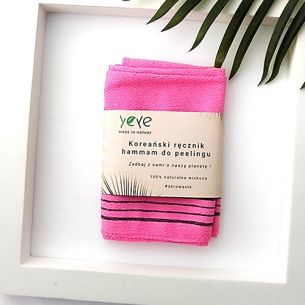 Yeye Ręcznik do peelingu i hammamu różowy Yeye