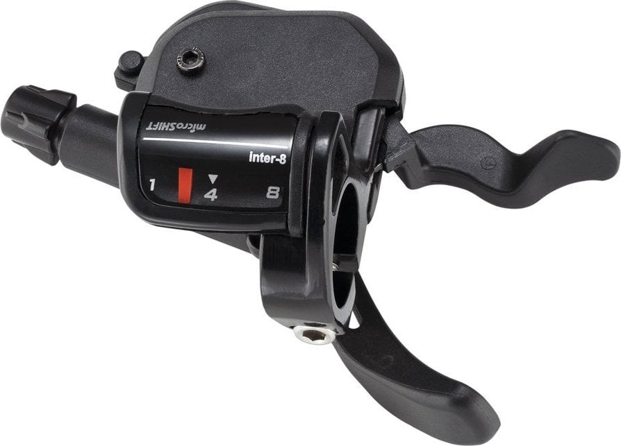 Microshift Manetka MICROSHIFT, Prawa, 8.rzędowa, Kompatybilne z Shimano, Xpress Shifter, Optyczny Wskaźnik Przełożeń, Czarna (NEW)