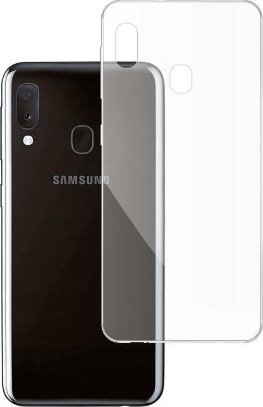 etumi Etui Do Samsung Galaxy A20E Gumowe Slim Clear View Pokrowiec Ochronny / Futerał Obudowa / Ochrona Clear Cover Bezbarwne Slim Case0037