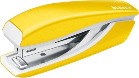 Zszywacz Leitz ZSZYWACZ METALOWY DO 10 KARTEK NA ZSZYWKI NO.10 LEITZ WOW METALICZNY ŻÓŁTY