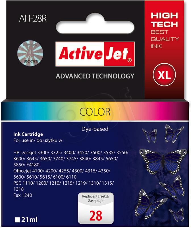Tusz Activejet tusz AH-28R / C8728A nr 28 (cyan, magenta, yellow)