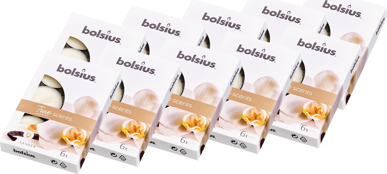 Bolsius Podgrzewacze zapachowe BOLSIUS True Scents 4H 60szt. WANILIA