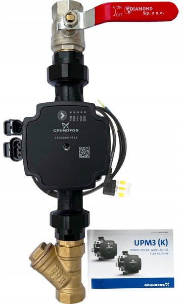 Grupa pompowa DK DN25 z bezpośrednim obiegiem grzewczym z pompą Grundfos UPM3 HYBRID 25-70. (DWZ)