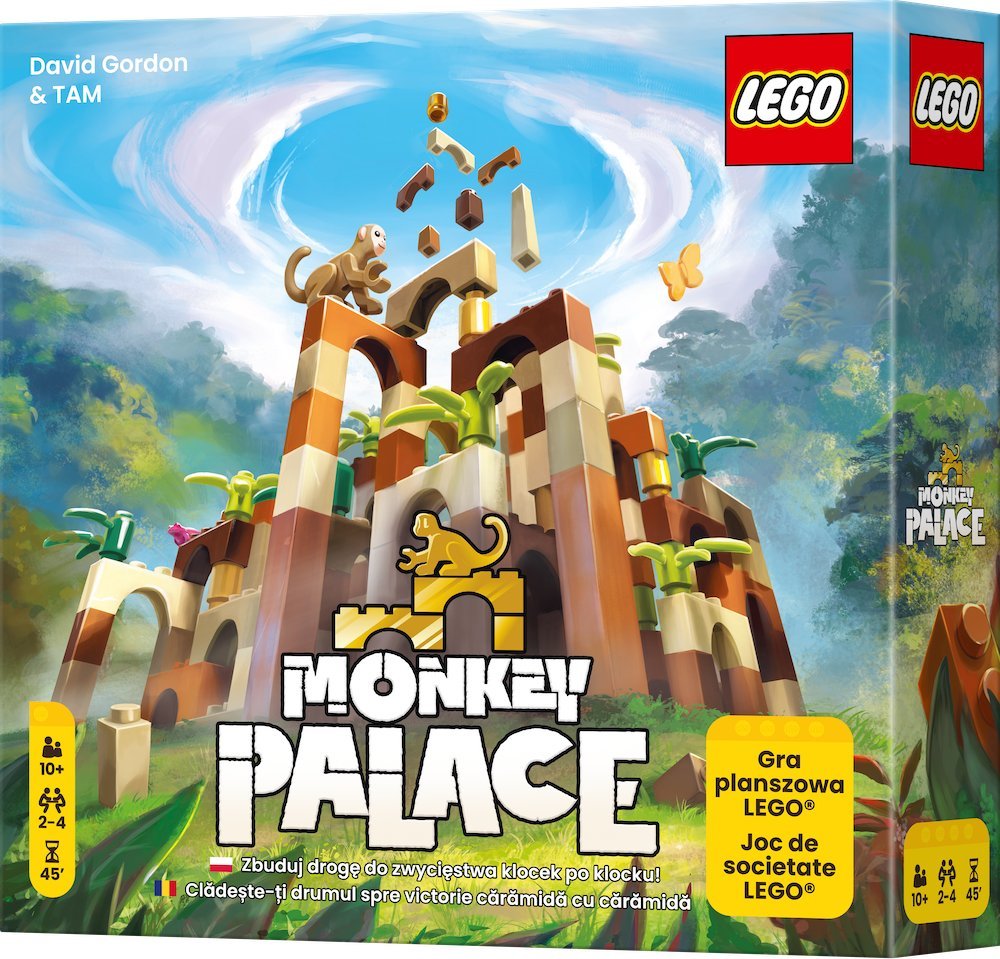 Rebel LEGO gra planszowa Monkey Palace rodzinna karty płytka konstrukcyjna klocki
