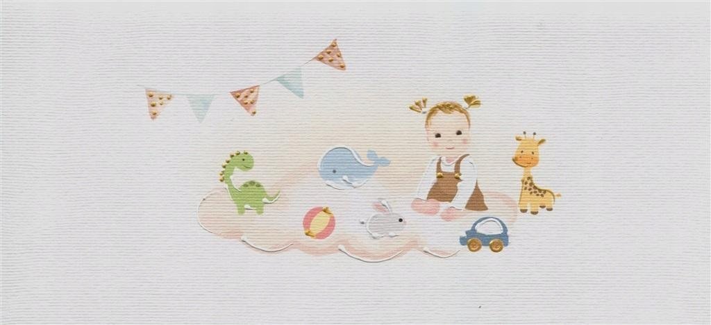 MAK Karnet Narodziny/Roczek DL D03 - Dziewczynka z zab