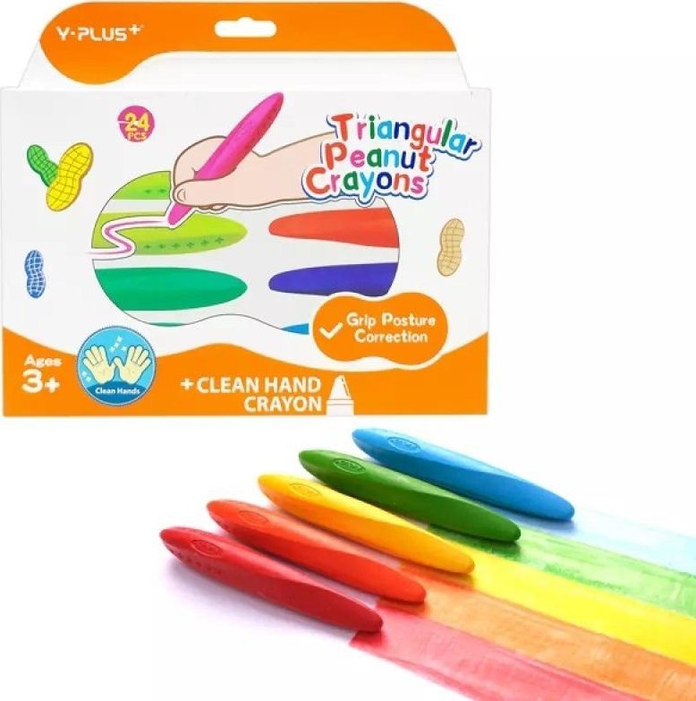 Kredki trójkątne Peanut 24szt Orzeszki