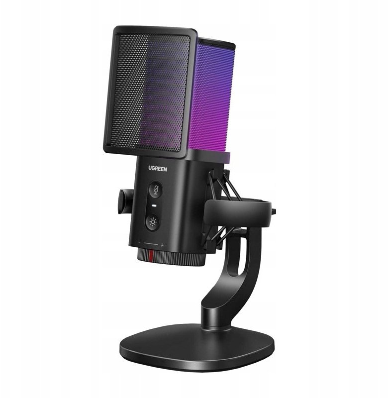 Mikrofon do komputera UGREEN CM581 24-bit/96kHz USB-C RGB (czarny)