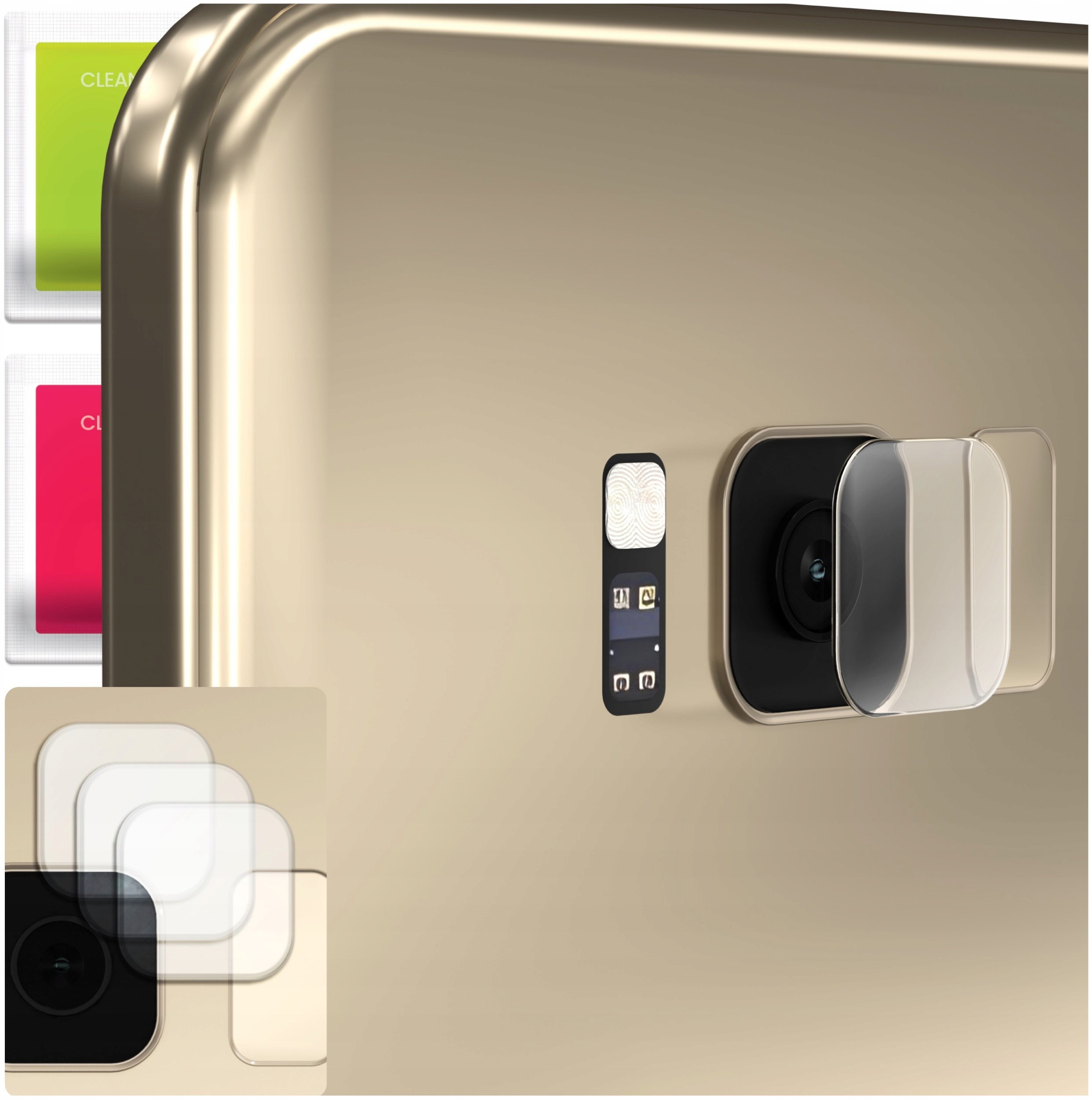 3-PAK Szkło Na Aparat Do Samsung Galaxy S8 Plus (Hartowane, Na Obiektyw)