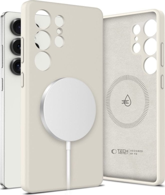 TECH-PROTECT LIQUID SILICONE MAGSAFE GALAXY S25 ULTRA COSMIC LATTE
