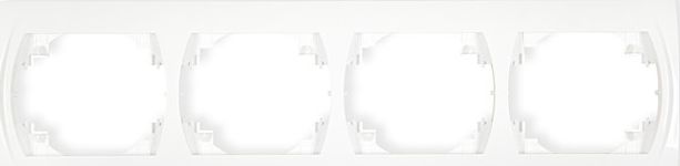 Karlik LOGO Ramka pozioma poczwórna biały LRH-4