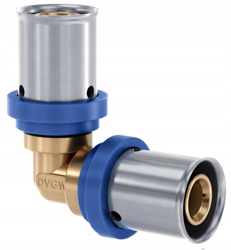 PEX Kolano 20 x 20 zaciskowe zapras uniwersalne Pipelife Radopress