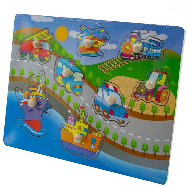 PUZZLE DREWNIANE ULICA 30X22 NA PINEZKACH 8 EL