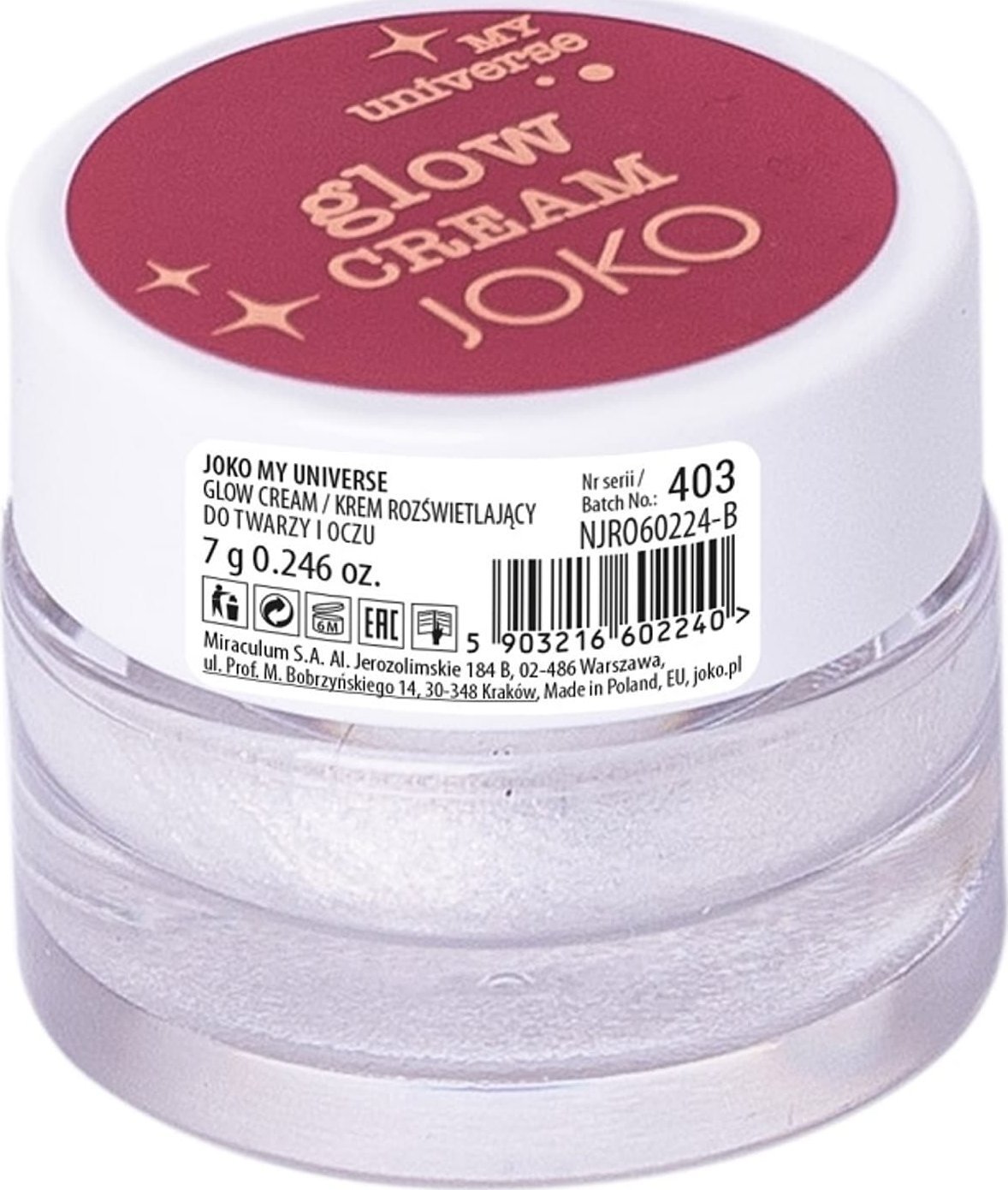 JOKO_My Universe Glow Cream For Face And krem rozświetlający 7g
