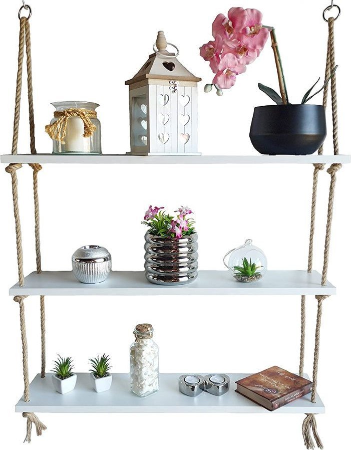 Elior Półka ścienna młodzieżowa biała - Herizo 3X