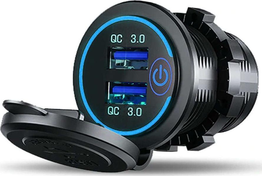 Ładowarka Alogy Ładowarka samochodowa zasilacz konektory Alogy 2x USB QC 3.0 LED