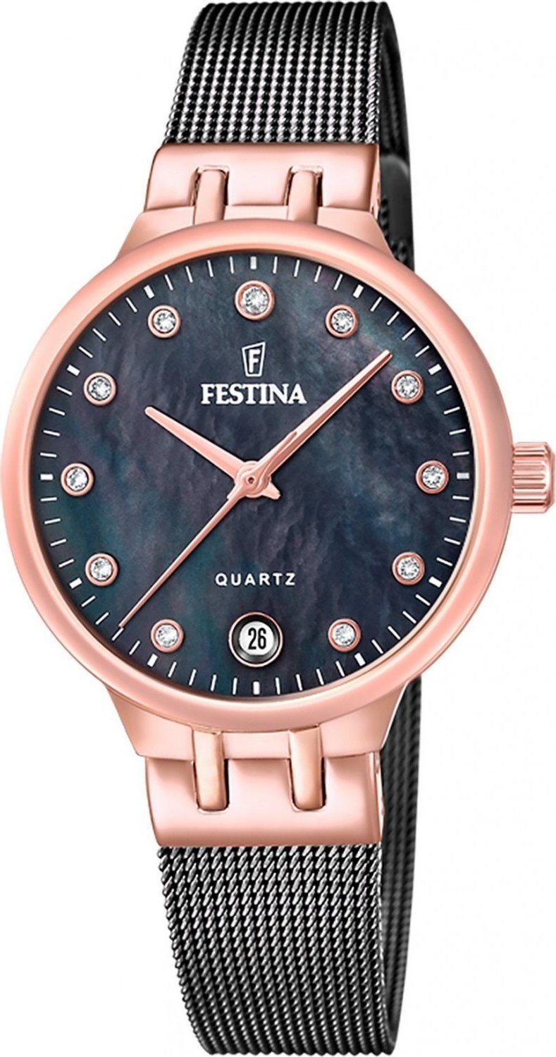Zegarek damski Festina F20717-2 CYRKONIE czarny