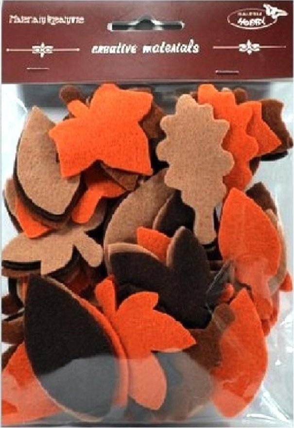 Listki z filcu tonacja brązowa