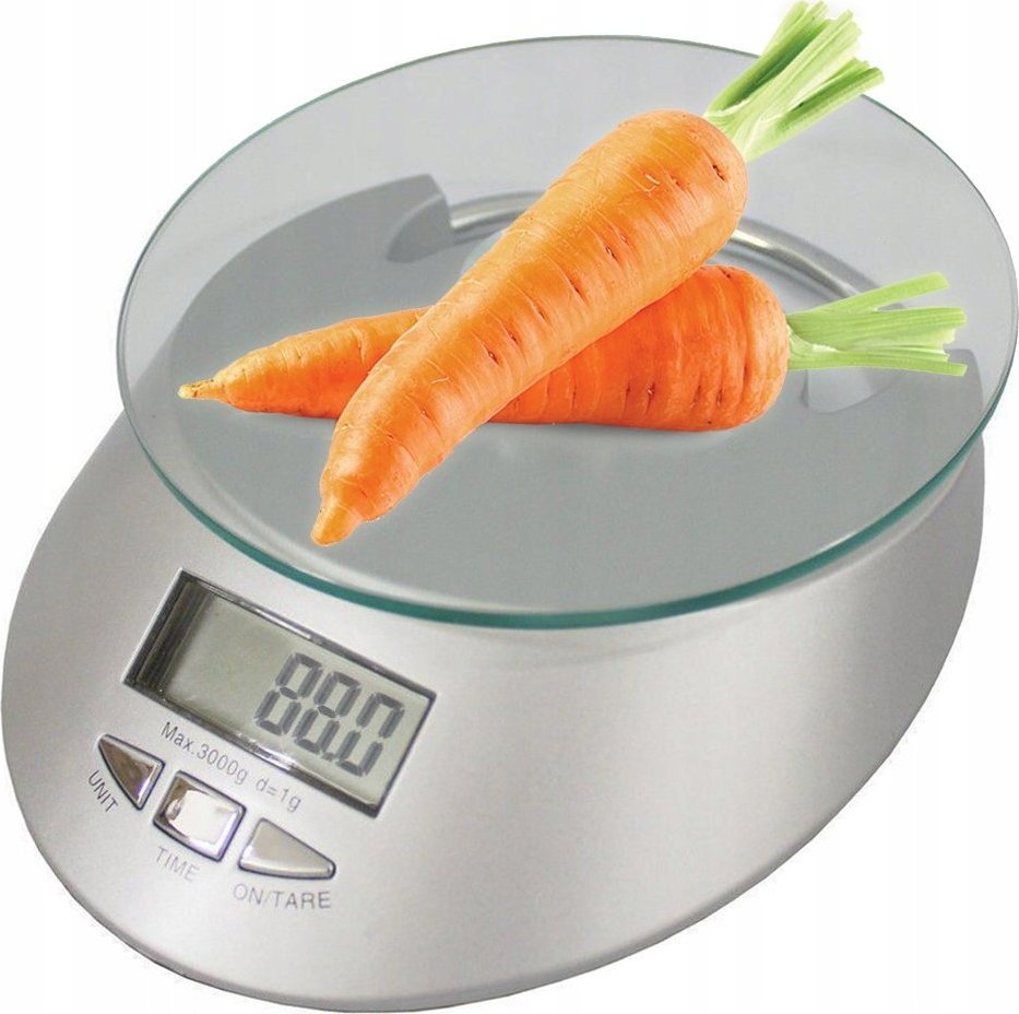 Waga kuchenna Verk szklana z funkcją zegara (17026)