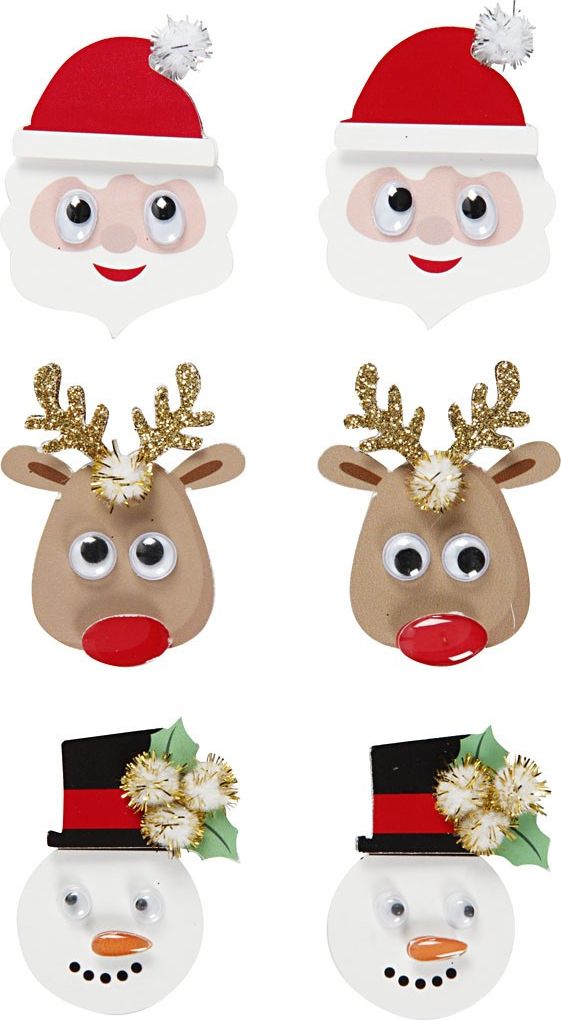 Creative Company Naklejki 3D Bożonarodzeniowe Buźki