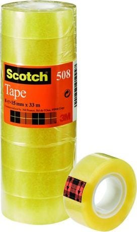Staples Taśma scotch transparentna 508 15mmx33m 10/p