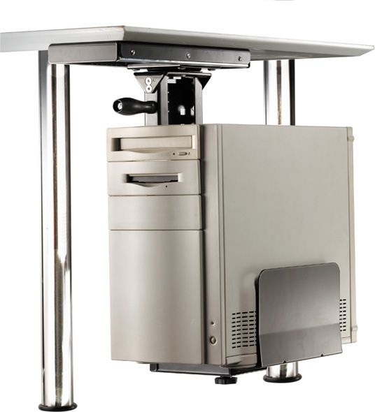 Uchwyt do komputera Roline uchwyt podbiurkowy PC z funkcją rotacji, srebrny (17.03.1130)