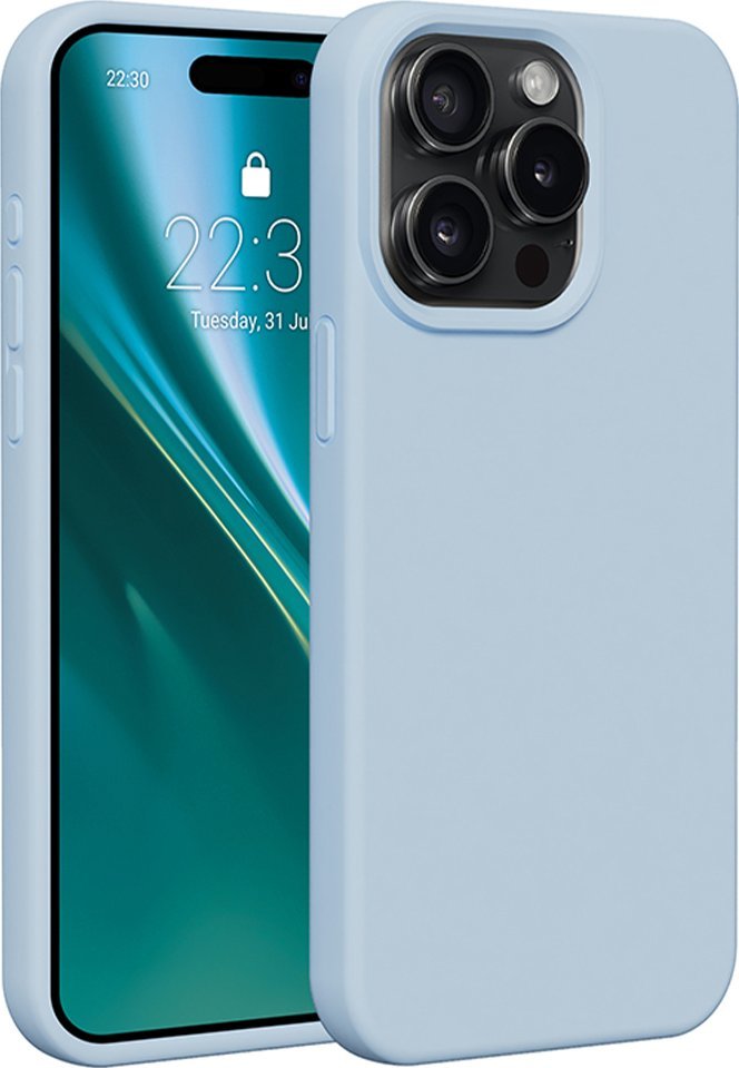 Etteri Nakładka Etteri Silicone Case do iPhone 15 Pro Max 6,7" jasnoniebieska