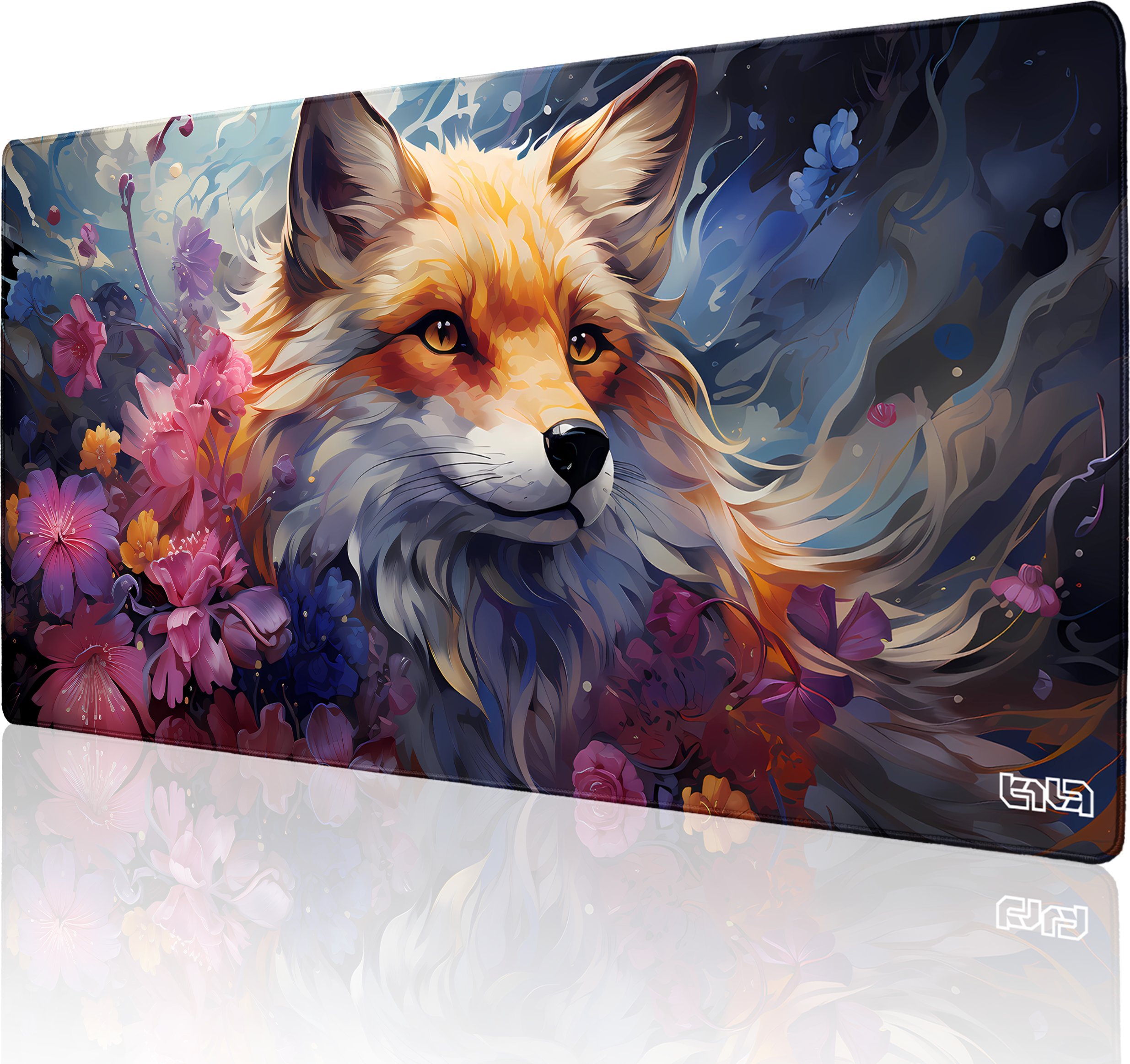 Podkładka Tilt PODKŁADKA POD MYSZKĘ XXL Kwiecisty Lis 100x50 TILT XL Duża Wodoodporna