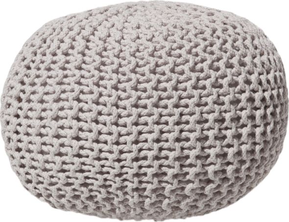 Beliani Puf 40 x 25 cm jasnoszary CONRAD