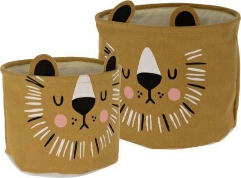 Intesi ZESTAW 2 KOSZY LEW Z TKANINY