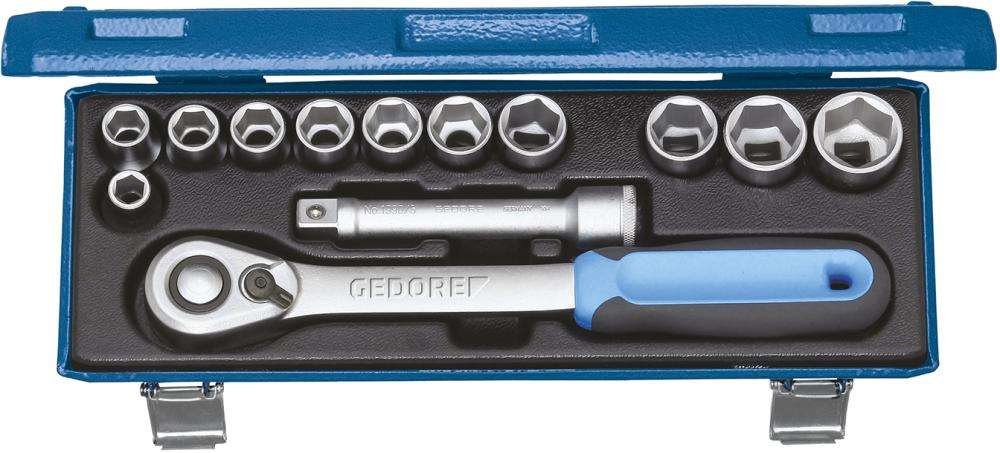 Zestaw kluczy nasad. 1/2"13cz. 19 KMU-20 GEDORE