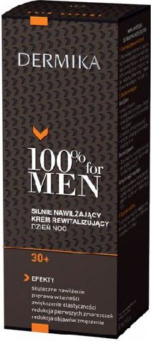 Dermika 100% for Men Krem 30+ nawilżający na dzień i noc 50ml