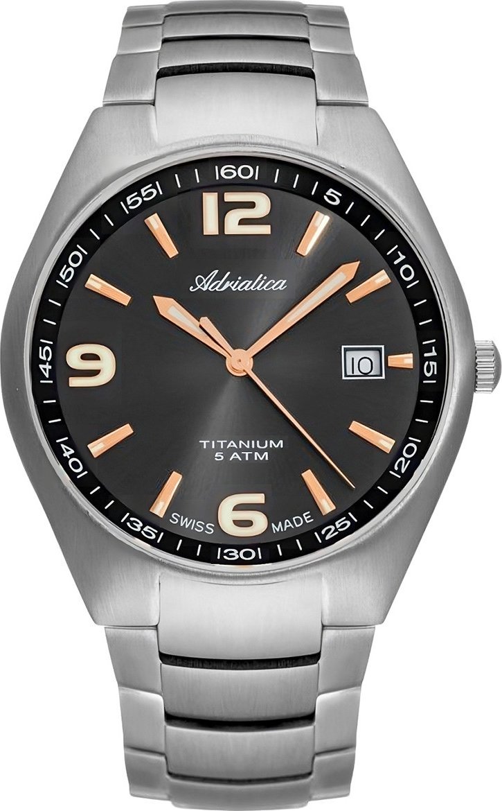 Zegarek Adriatica Zegarek męski Adriatica A1069.41R6Q szary