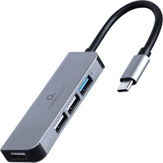 HUB USB Gembird GEMBIRD Hub USB 3.0 4-Porty 1 x USB 3.1 + 3 x USB 2.0 czarny