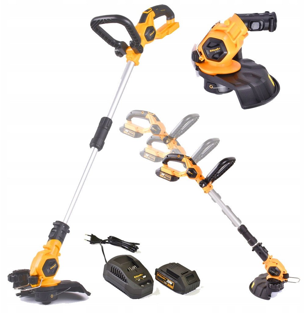 Podkaszarka akumulatorowa Riwall RALT 2320 Set 20V bateria 2Ah ladowarka