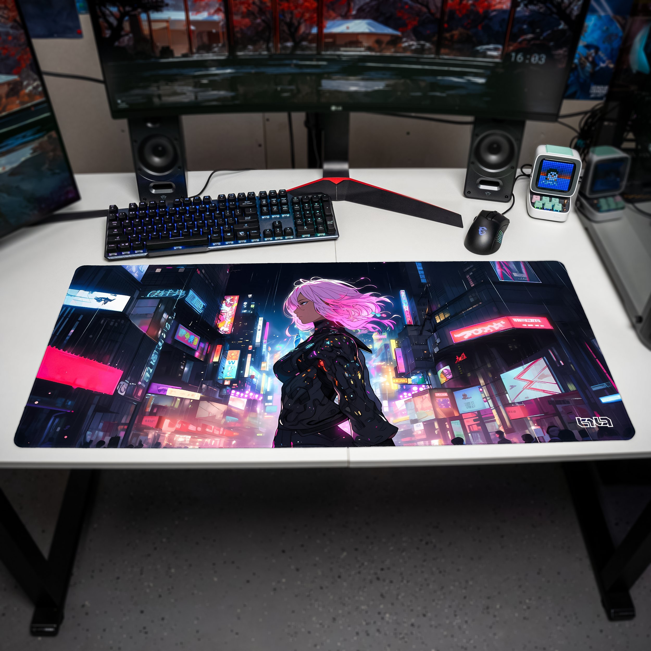 Podkładka Tilt PODKŁADKA POD MYSZKĘ XXL Pink Future 90x40 TILT Duża Wytrzymała Prezent