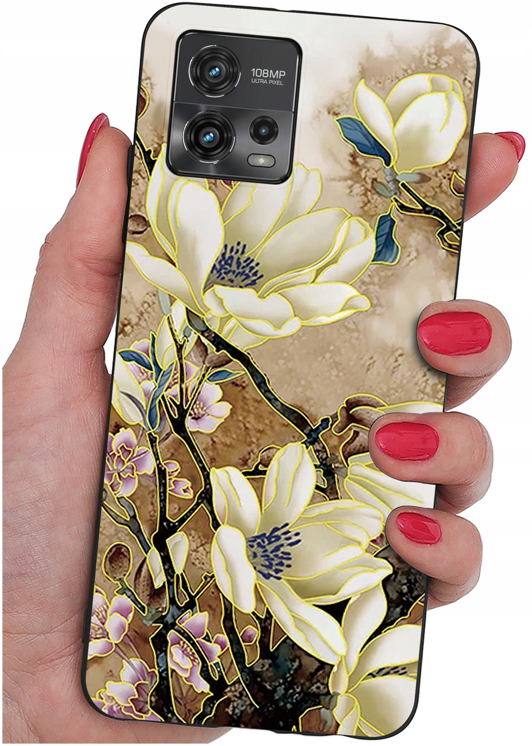 Etui do Motorola Moto G72 WZORY |SILIKONOWE MATT CASE + SZKŁO 9H