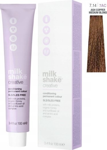 Milk Shake Milk Shake, Creative, SLS/SLES-Free, Permanent Hair Dye, 7.147AC Desert Brown, 100 ml For Women