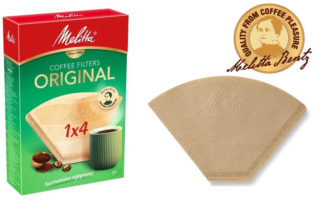 Papierowe filtry do kawy Melitta ORIGINAL 1x4 80szt, CLASSIC, rozmiar 4